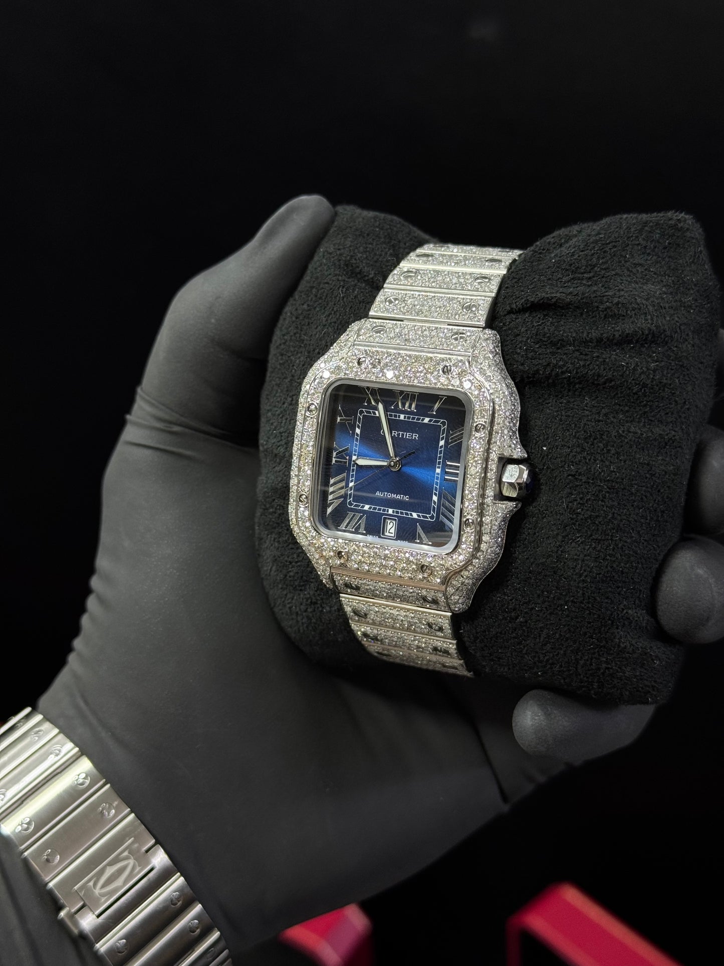 SANTOS CARTIER FULL DIAMONDS 💎 16 ct aprox de diamantes naturales Full set 2024