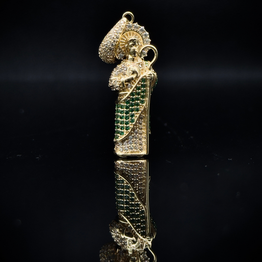 DIJE SAN JUDAS CON ZIRCONIA ORO 10k