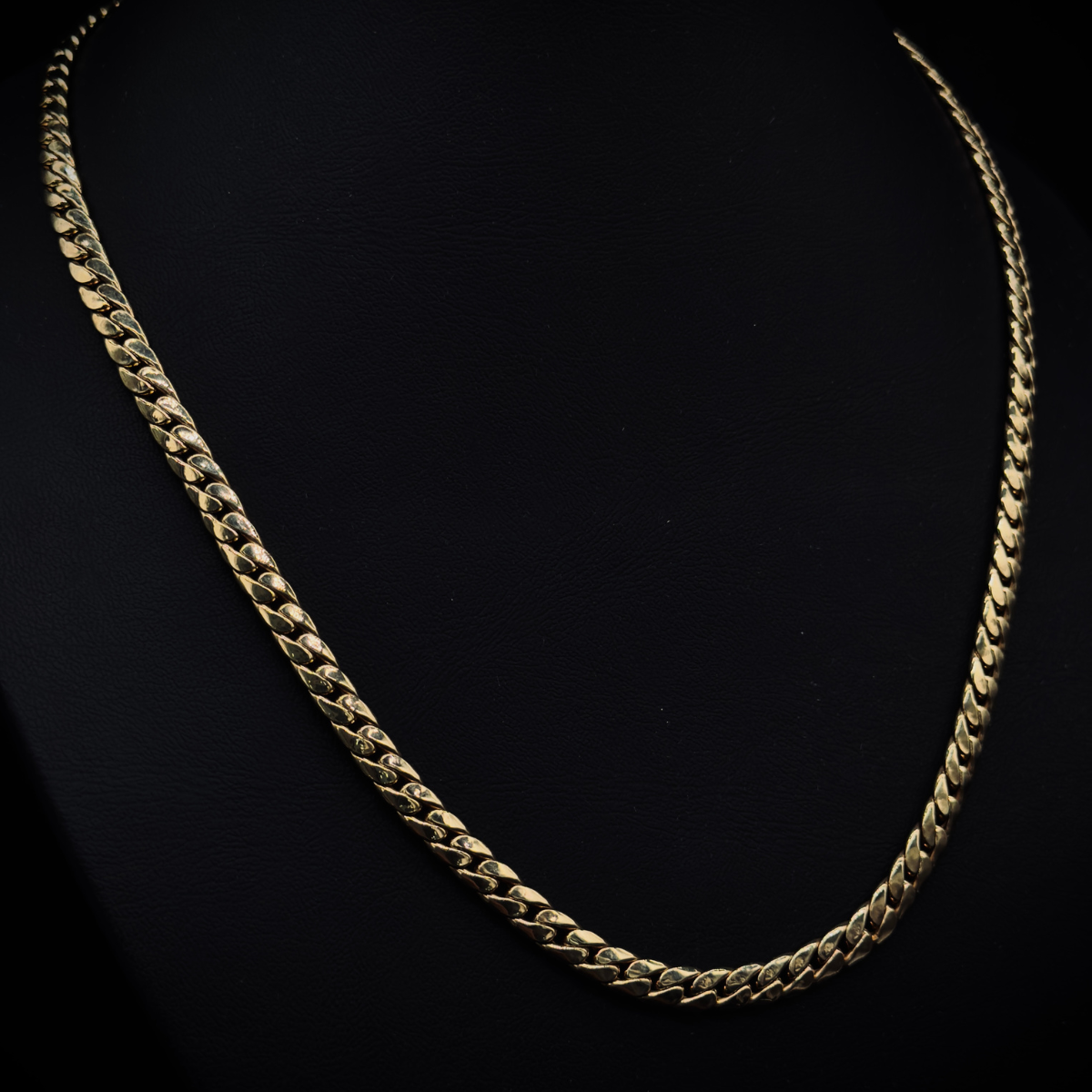 CADENA ESTILO CUBANA ORO 10K 60cm