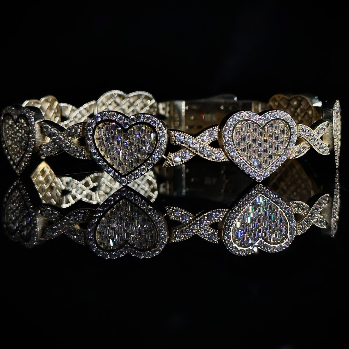 PULSO CORAZON en ORO 10K 19cm