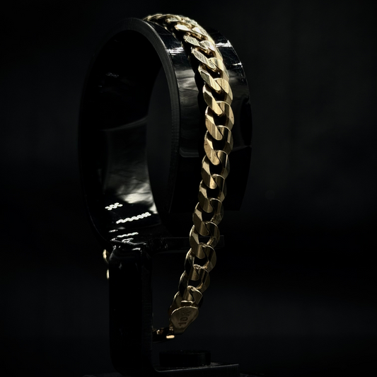 PULSO ESTILO BARBADO ORO 10K 21cm