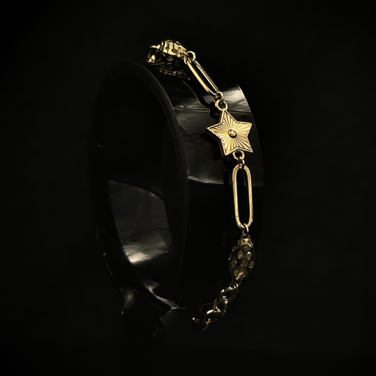 PULSERA AJUSTABLE ESTRELLA ORO 10k
