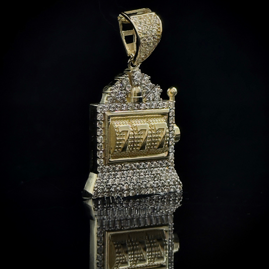 DIJE SLOT MACHINE “777” Golden Deluxe en Oro 10K