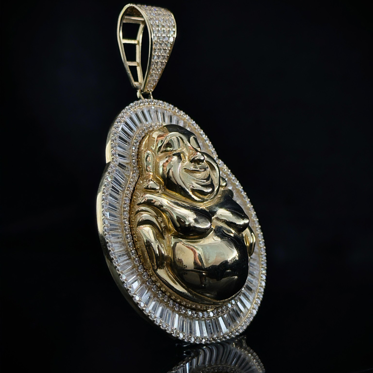 DIJE BUDA CON ZIRCONIAS ORO 14k