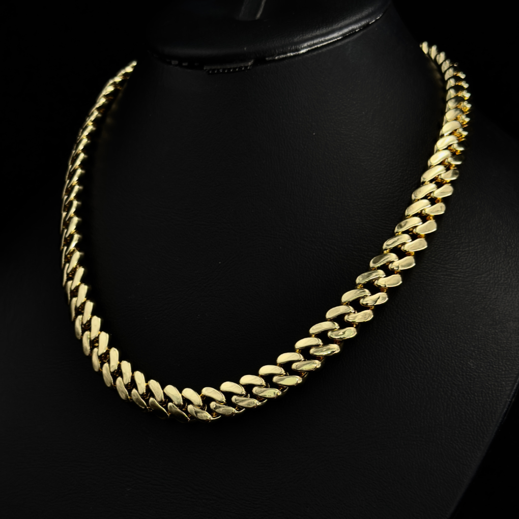 CADENA CUBANA BAÑADA EN ORO18k 60cm