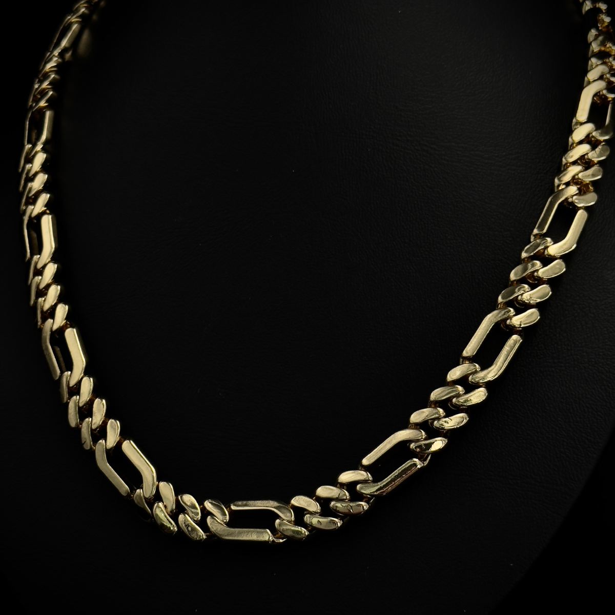 CADENA 3x1 BAÑADA EN ORO 18K 45cm