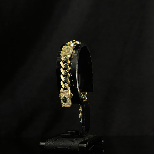 PULSO CUBANO ORO 10K 17cm