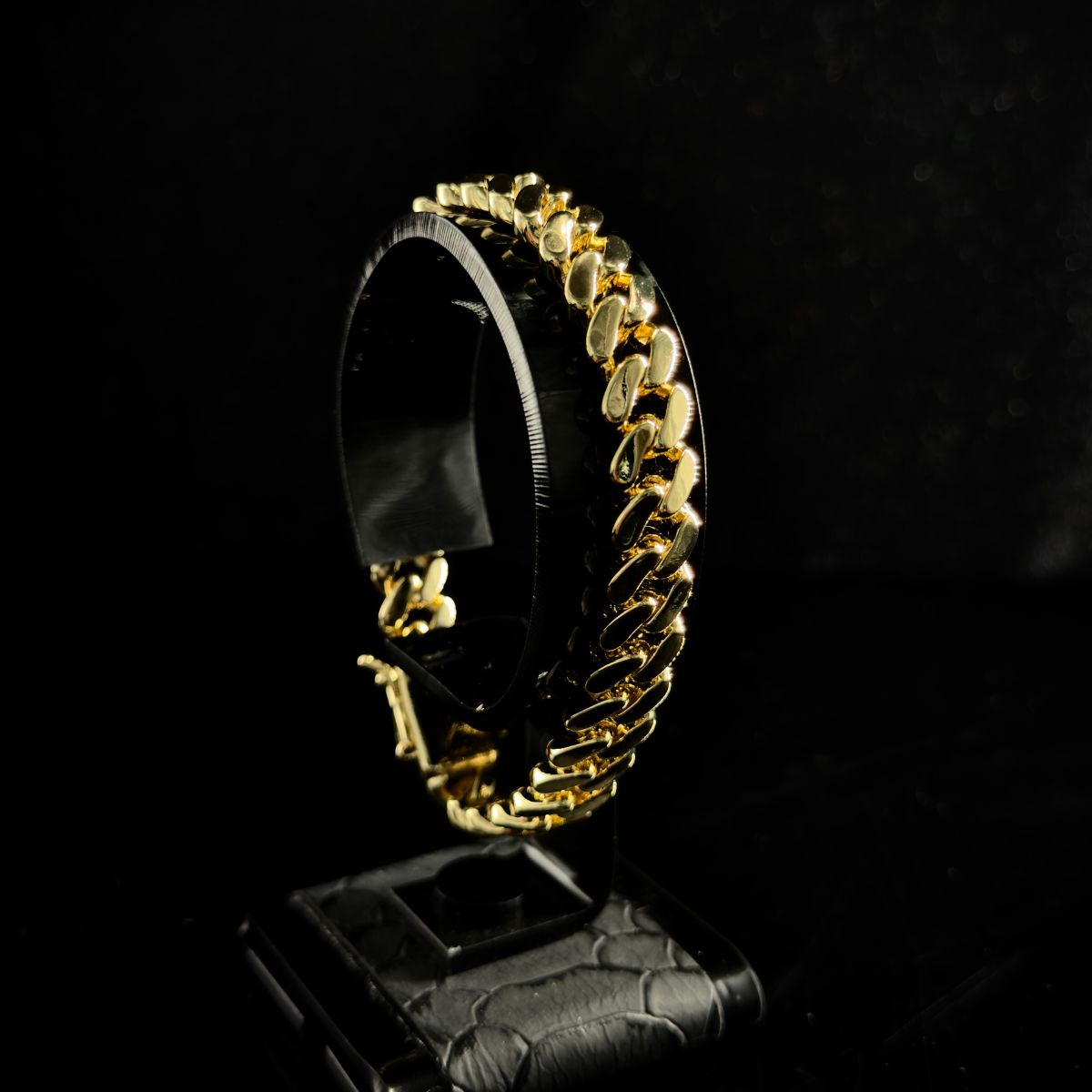 PULSO CUBANO BAÑADO EN ORO 18K 21cm