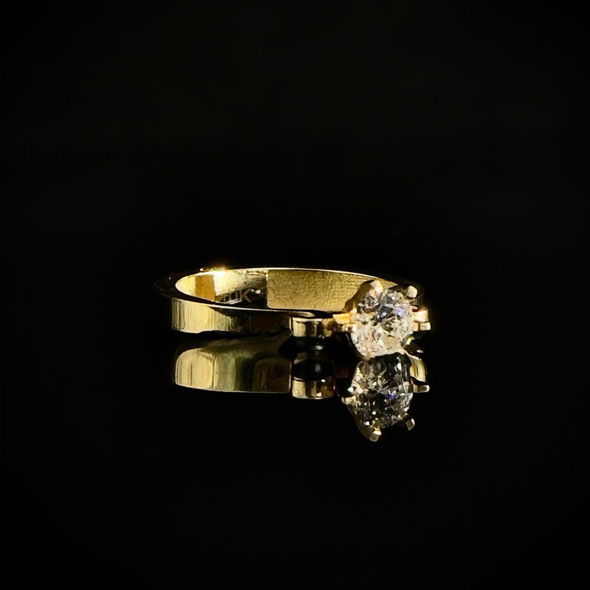 ANILLO COMPROMISO 6 PUNTAS #7.5 ORO 10k