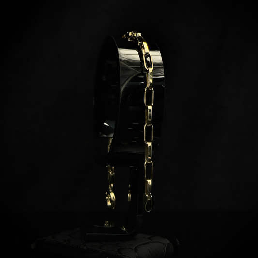 PULSO ESLABON DE CLIP ORO 10K 19cm