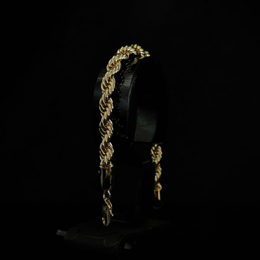 PULSO TORSAL BAÑO EN ORO 18K 21cm