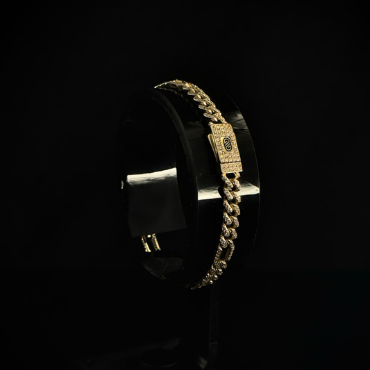 PULSO CUBANO 5x1 ORO 10k 18 cm