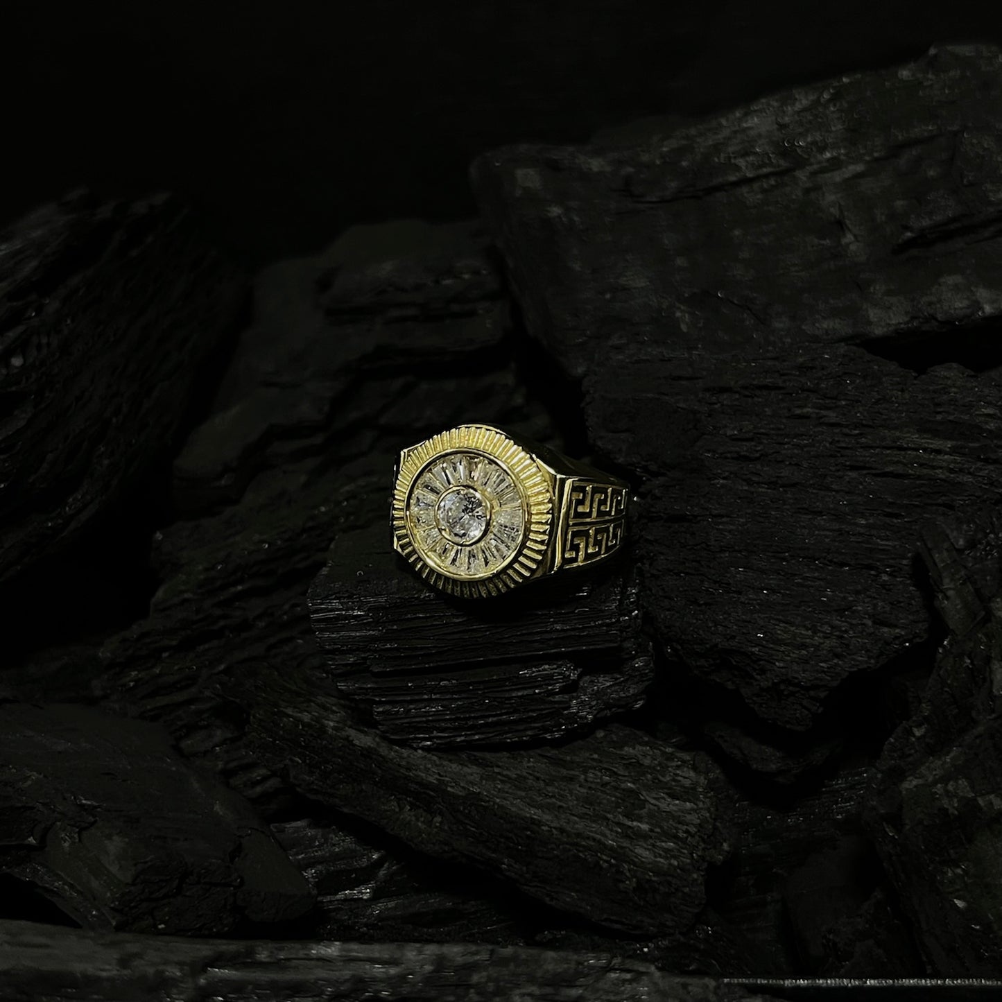 ANILLO BAGUETTE CIRCULAR #10 ORO 10 KILATES