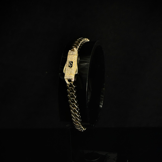 PULSO CUBANO ORO 10K 19cm