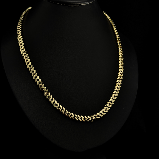 CADENA CUBANA BAÑADA EN ORO 18k 60cm