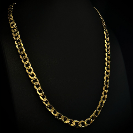 CADENA BARBADA ORO 10K  60cm