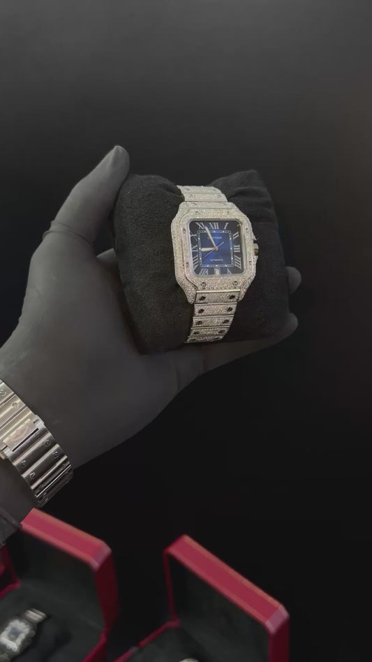 SANTOS CARTIER FULL DIAMONDS 💎 16 ct aprox de diamantes naturales Full set 2024